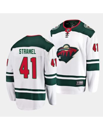 Charlie Stramel #41 Minnesota Wild 2023 NHL Draft Away Men Jersey - White