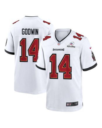 Chris Godwin 14 Tampa Bay Buccaneers 2023 Playoffs Patch Game Men Jersey - White