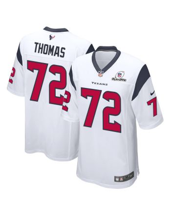 Jaylon Thomas 72 Houston Texans 2023 Playoffs Patch Game Men Jersey - White