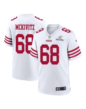 Colton McKivitz 68 San Francisco 49ers 2024 Divisional Patch Game Men Jersey - White