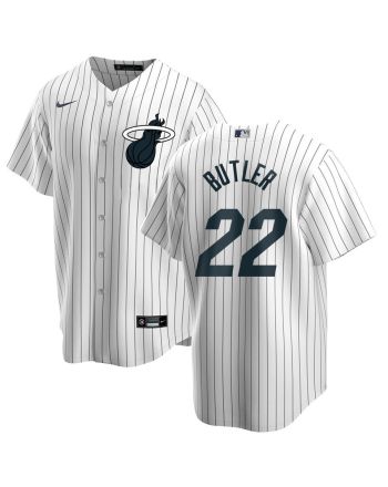 Jimmy Butler 22 Miami Heat x NY Yankees Baseball Men Jersey - White