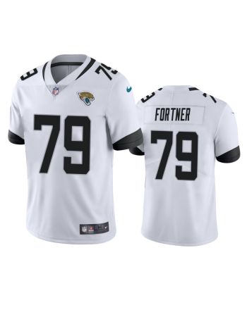 Jacksonville Jaguars Luke Fortner 79 White Vapor Limited Jersey