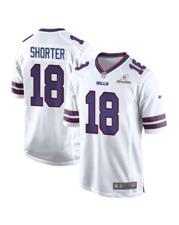 Justin Shorter 18 Buffalo Bills 2024 Divisional Patch Game Men Jersey - White