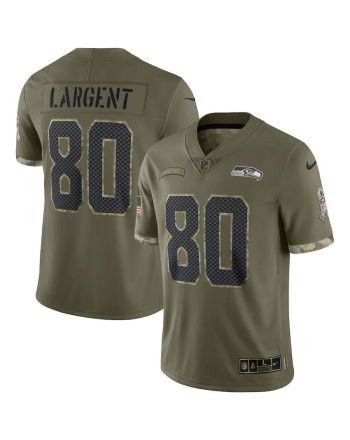 Steve Largent Seattle Seahawks 2022 Salute To Service Retired Player Limited Jersey - Olive