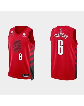 Portland Trail Blazers 6 Keon Johnson 2022-23 Statement Edition Red Men Jersey