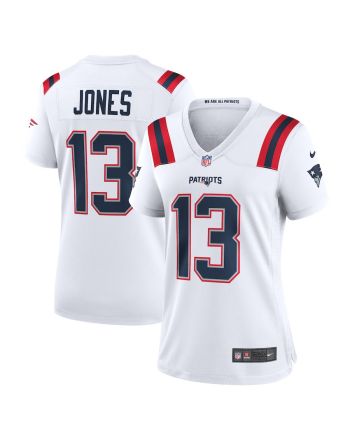 Jack Jones 13 New England Patriots Women's Game Player Jersey - White