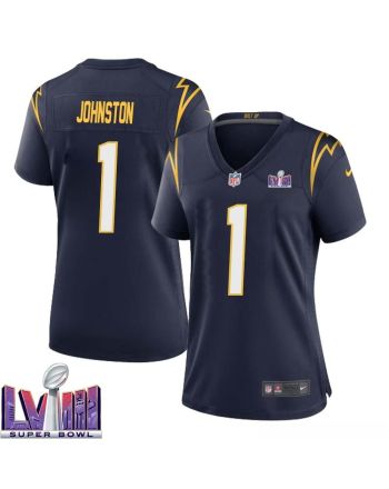 Quentin Johnston 1 Los Angeles Chargers Super Bowl LVIII Women Alternate Game Jersey - Navy