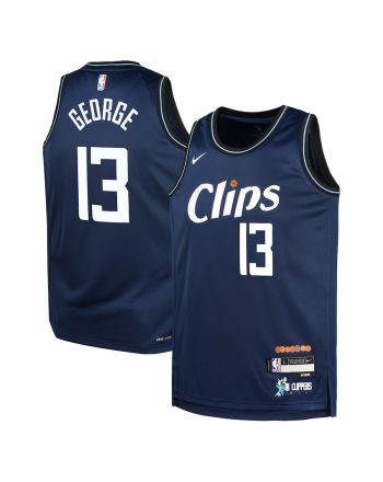 Paul George 13 LA Clippers 2023/24 City Edition Swingman YOUTH Jersey - Navy