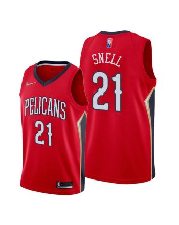 New Orleans Pelicans 21 Tony Snell 2022 Statement Edition Jersey Red - Men Jersey