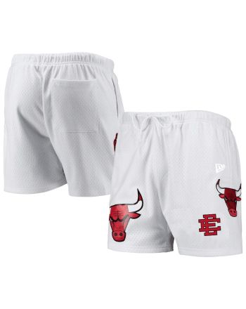 Chicago Bulls Team Logo White Mesh Capsule Shorts - Men