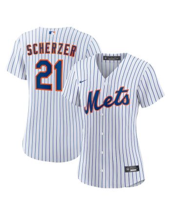 Max Scherzer 21 New York Mets Women's Home Player Jersey - White