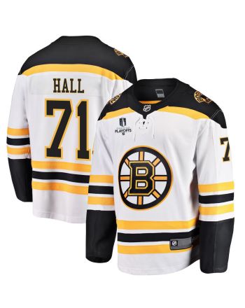 Taylor Hall 71 Boston Bruins Stanley Cup 2023 Playoffs Patch Away Breakaway Men Jersey - White