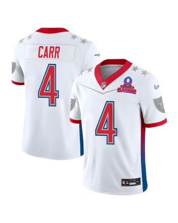 Derek Carr 4 Las Vegas Raiders Pro Bowl 2023 Patch Men Jersey - White