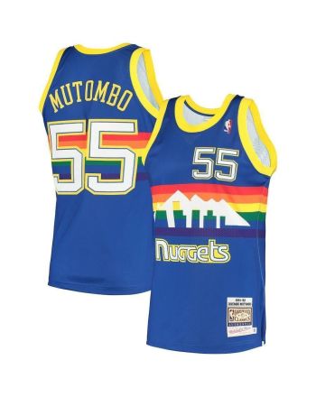 Dikembe Mutombo Denver Nuggets Mitchell & Ness 1991 Hardwood Classics Jersey - Royal