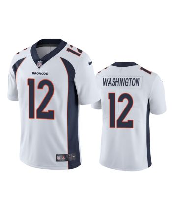 Montrell Washington 12 Denver Broncos White Vapor Limited Jersey