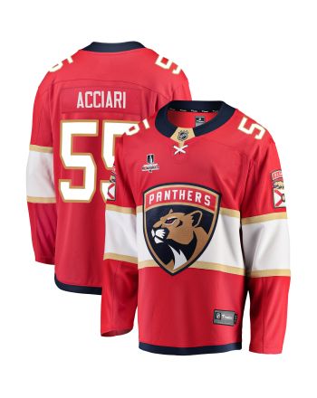 Florida Panthers Noel Acciari 55 Home 2023 Stanley Cup Playoffs Breakaway Men Jersey - Red