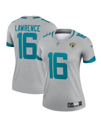 Trevor Lawrence 16 Jacksonville Jaguars Women's Inverted Legend Game Jersey - Silver