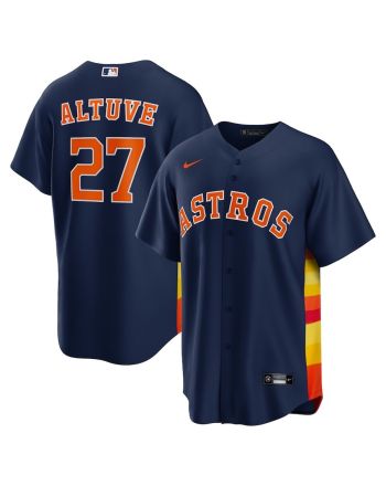 Jose Altuve 27 Houston Astros Alternate Player Name Jersey - Navy