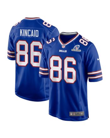 Dalton Kincaid 86 Buffalo Bills 2024 Divisional Patch Game Men Jersey - Royal