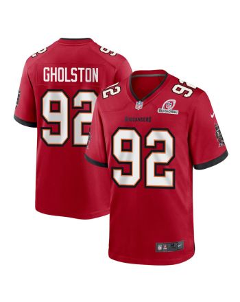 William Gholston 92 Tampa Bay Buccaneers 2024 Divisional Patch Game Men Jersey - Red