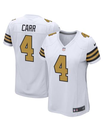 Derek Carr 4 New Orleans Saints Alternate Game Women Jersey - White