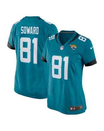 R. Jay Soward 81 Jacksonville Jaguars Women's Retired Team Game Jersey - Teal