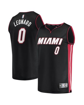 Meyers Leonard Miami Heat Fast Break Jersey Black - Icon Edition Jersey