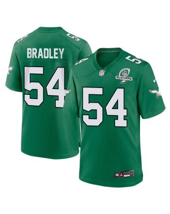 Shaun Bradley 54 Philadelphia Eagles 2023 Playoffs Patch Alternate Game Men Jersey - Kelly Green