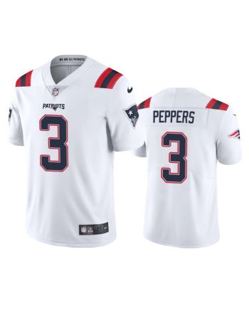 Men's Jersey New England Patriots Jabrill Peppers 3 White Vapor Limited Jersey