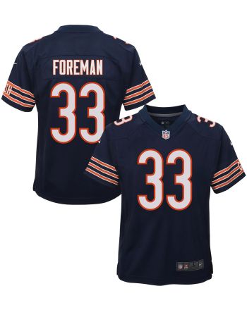 D’onta Foreman 33 Chicago Bears Youth Game Jersey - Navy