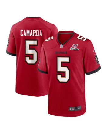 Jake Camarda 5 Tampa Bay Buccaneers 2023 Playoffs Patch Game Men Jersey - Red