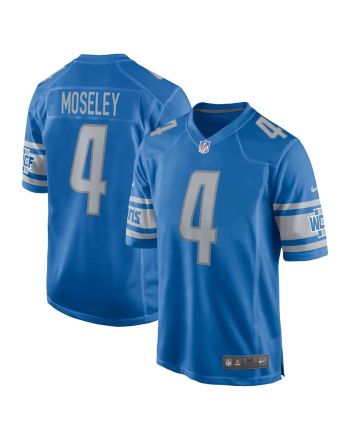 Emmanuel Moseley 4 Detroit Lions Men Game Jersey - Blue