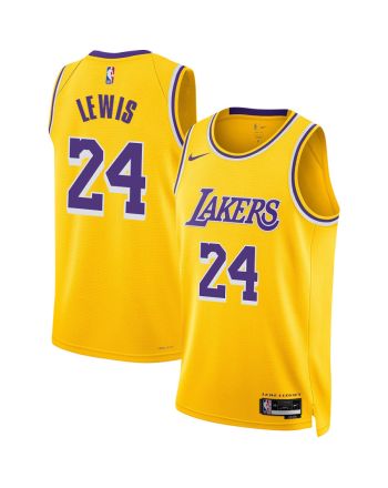 Maxwell Lewis Los Angeles Lakers 2022-23 Icon Edition Gold Men Jersey