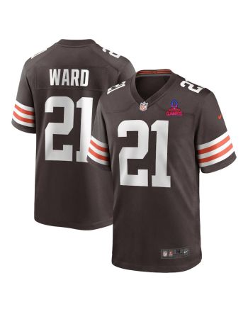 Denzel Ward 21 Cleveland Browns 2024 Pro Bowl Patch Game Men Jersey - Brown