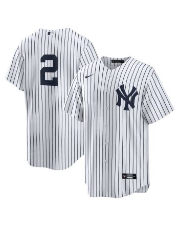 Derek Jeter 2 New York Yankees Men Jersey - White/Navy