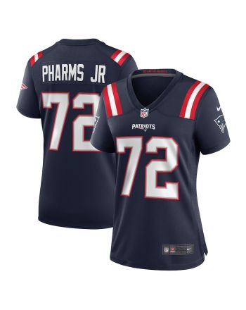 Jeremiah Pharms Jr. 72 New England Patriots Women Game Jersey - Navy