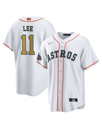 Korey Lee 11 Houston Astros 2023 Men Jersey - White/Gold