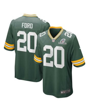 Rudy Ford 20 Green Bay Packers 2024 Divisional Patch Game Men Jersey - Green