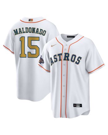 Martin Maldonado 15 Houston Astros 2023 Men Jersey - White/Gold