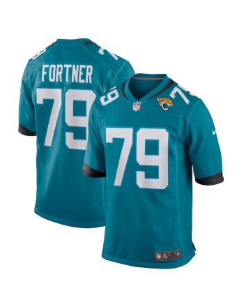 Luke Fortner 79 Jacksonville Jaguars Men's Game Jersey - Teal