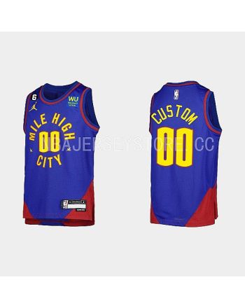 Youth Denver Nuggets Custom 00 Statement Edition 2022-23 Royal Men Jersey