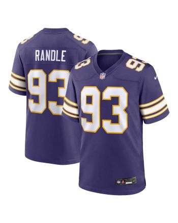 John Randle 93 Minnesota Vikings Classic Game Men Jersey - Purple