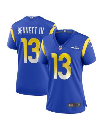 Stetson Bennett 13 Los Angeles Rams Women's Team Game Jersey - Royal