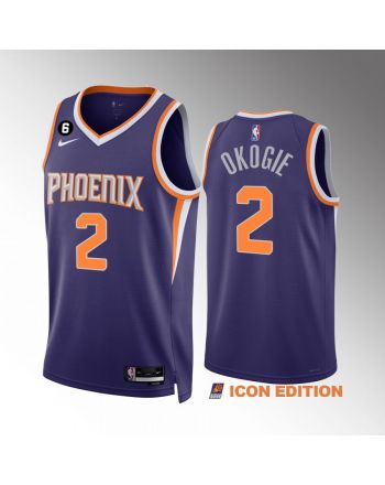 Josh Okogie 2 Phoenix Suns Purple 2022-23 Icon Edition Men Jersey Swingman