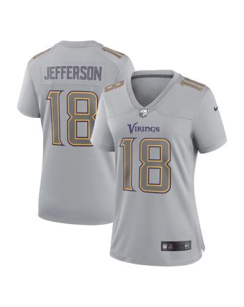 Justin Jefferson 18 Minnesota Vikings Women's Atmosphere Fashion Game Jersey - Gray