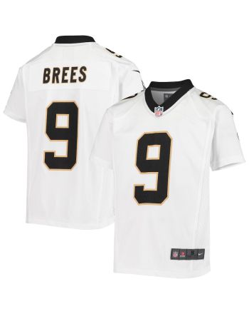 Drew Brees 9 New Orleans Saints YOUTH Game Jersey - White