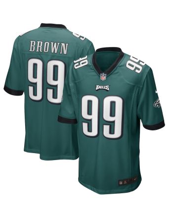 Jerome Brown 99 Philadelphia Eagles Men Game Retired Jersey - Midnight Green