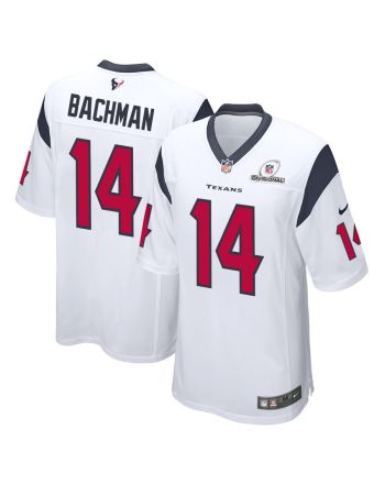 Alex Bachman 14 Houston Texans 2024 Divisional Patch Game Men Jersey - White