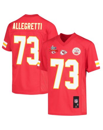 Nick Allegretti 73 Kansas City Chiefs Super Bowl LVII Champions 3 Stars Youth Game Jersey - Red