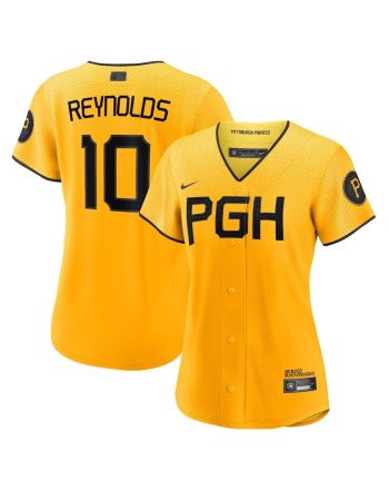 Bryan Reynolds 10 Pittsburgh Pirates 2023 City Connect Women Jersey - Gold